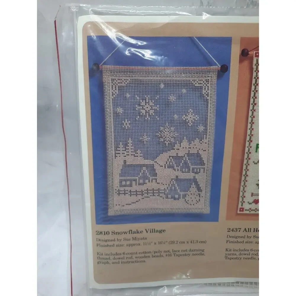 Vintage The Creative Circle Needlework Kit 2810 Snowflake Village